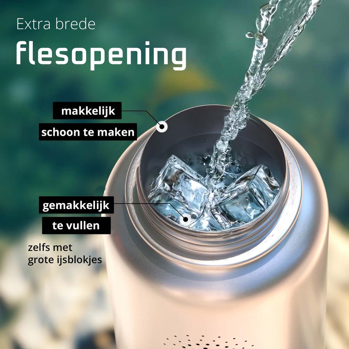 bemaxx Drinkfles met Rietje RVS Thermosfles ACTIVE FLASK (3 Drinkdoppen met Infuser), Volwassenen Kinderen, BPA-Vrij + Lekvrij | 1 Liter/500 ml Isoleerfles, Vacuüm Waterfles Sport Fitness Fietsen Water Fles Waterbidon Sportbidon thumbnail 4