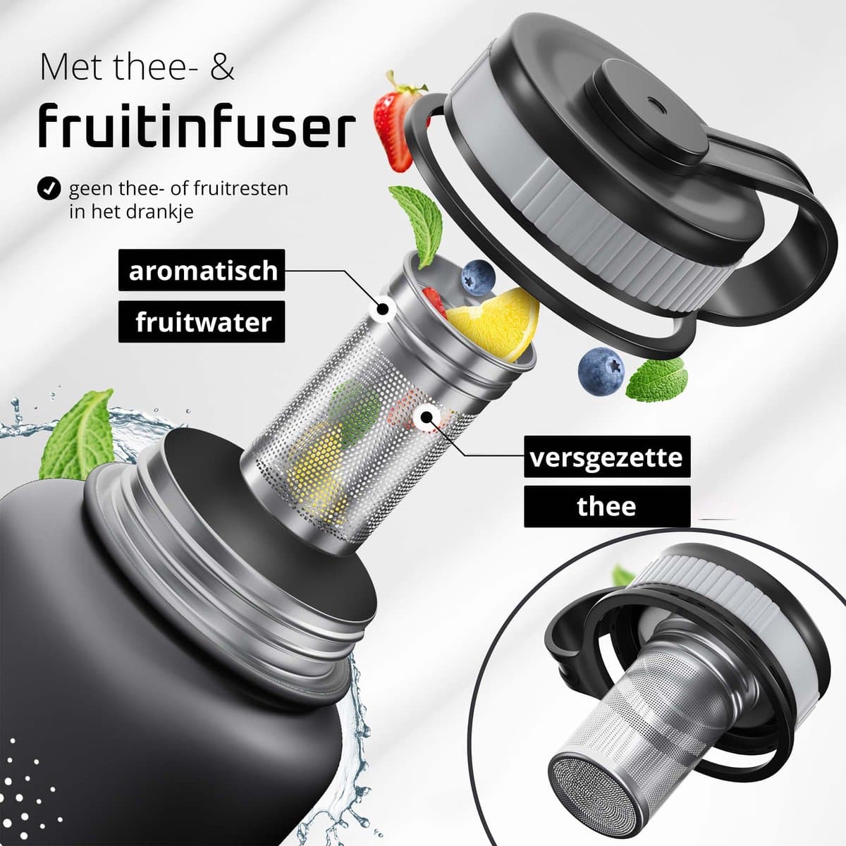 bemaxx ACTIVE FLASK 950 ml met drie drinkdoppen thumbnail 2