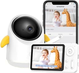 Productfoto van Boifun Baby 1SM - Babyfoon met Camera 2MP, 4X Zoom, 4.3" HD