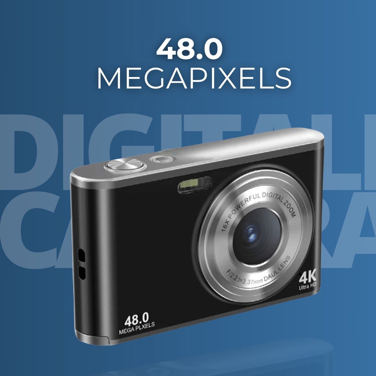 Vosoi Digitale Camera - Fotocamera - Fototoestel - Vlog Camera - Compact Camera - 48MP & 4K Ultra HD - Voor Kinderen - Selfie Camera - 2,8 inch LCD Scherm - Inc. 32GB thumbnail 8