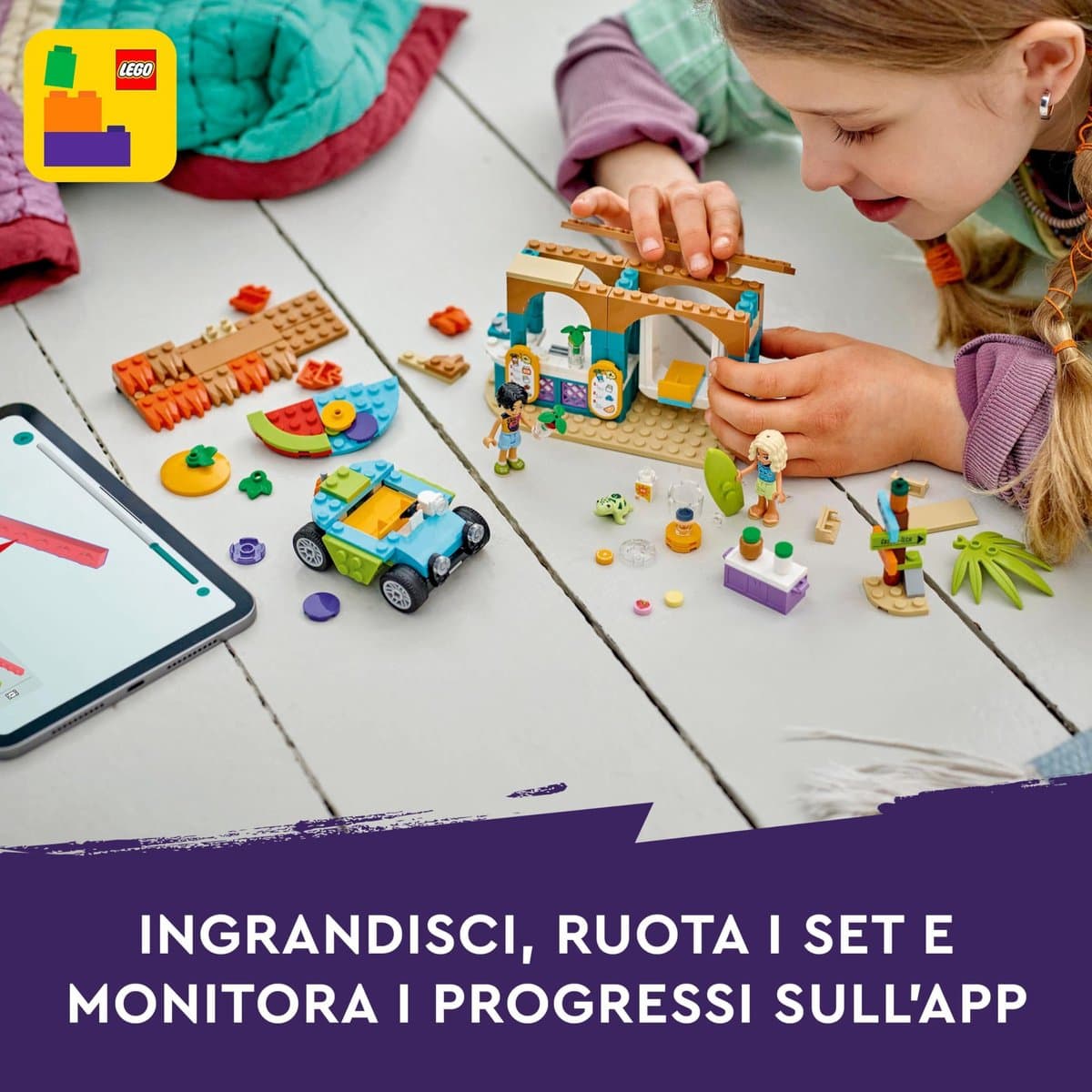 LEGO Friends Strand smoothiekraam: bouwset met buggy voor kinderen 6+ thumbnail 8