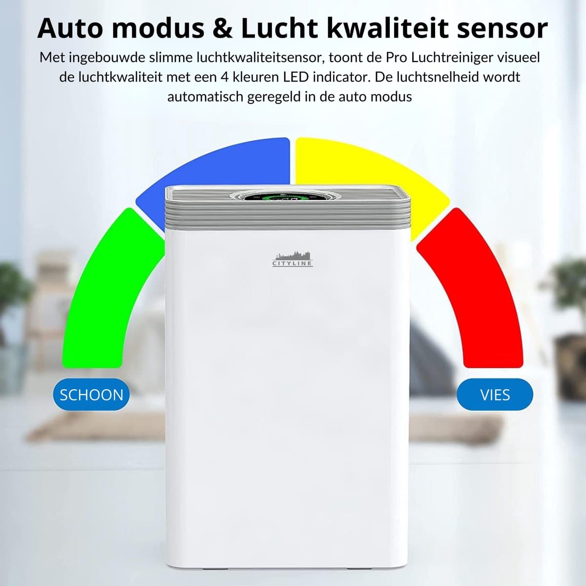 Luchtreiniger Cityline Pro - Air purifier - Luchtfilter - Ruimtes tot 25 m² - Stil - CADR van 200 m³ per uur - Geavanceerd 4 laags HEPA filter - Auto modus & Luchtkwaliteit sensor - LED display - Wifi functionaliteit - Slaapstand - Timer thumbnail 7