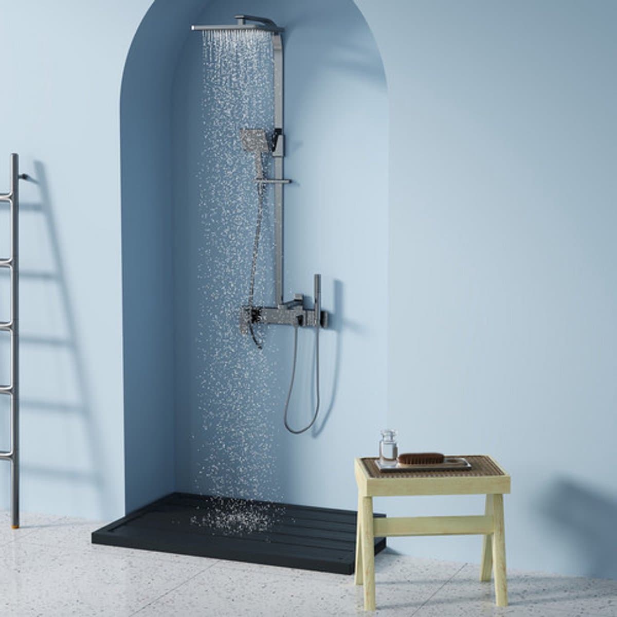 100 x 65 x 4 cm Kunststof Bodemplaat, Douchematten Voor binnen en buiten, Lichte antislip, Weerbestendige,Bodemelement Voor Zonnedouche,Tuindouche, Zwembad,Badkamer thumbnail 7