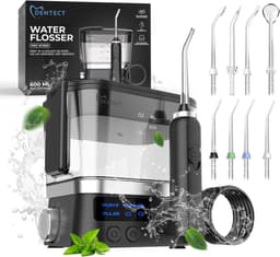 Productfoto van Dentect W1500 waterflosser met 8 opzetstukken