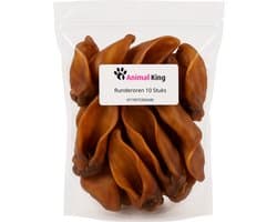 Runderoren met Pit Hond 10 Stuks - Koeien Oren XL voor honden - Kauwsnack Hond - Vergelijkbaaar met Kauwbotten en Hondenbot - Animal King - Honden Snacks