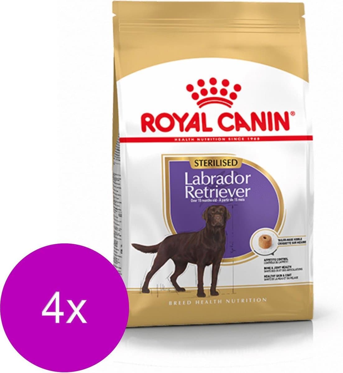 Royal Canin Bhn Labrador Retriever Sterilised Adult - Hondenvoer - 4 x 3 kg thumbnail 5