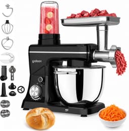 Productfoto van Gatson Multifunctionele Keukenmachine - Blender, Vleesmolen, Koekjesmaker & Groentesnijder - Keukenmixer - Keukenrobot - Foodprocessor - Mixer Met Mengkom