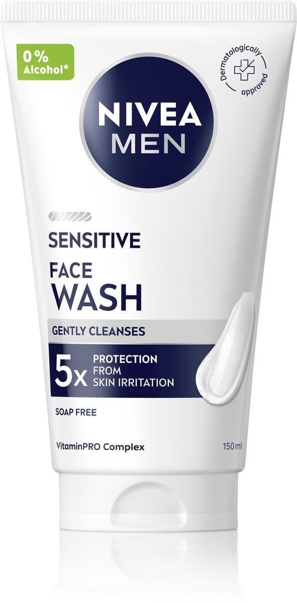 NIVEA MEN Sensitive Skincare Kit Geschenkset Mannen - Cadeauset Mannen met Scheershuim, Gezichtsreiniger & Crème - Verjaardag cadeau thumbnail 7