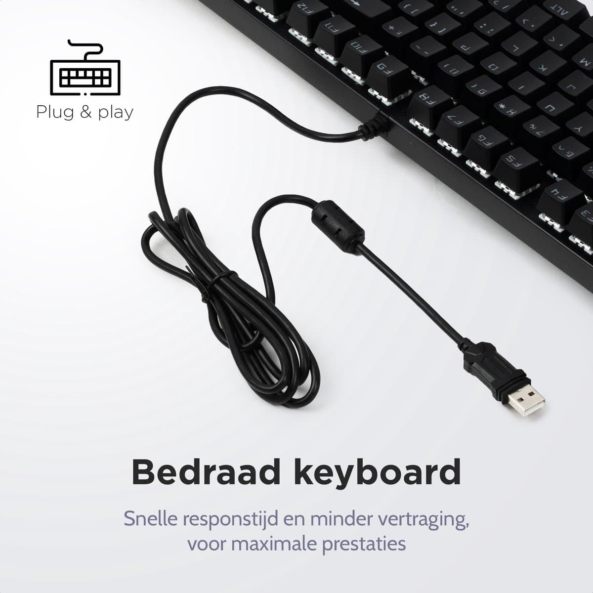 getcetera Mechanisch Gaming Toetsenbord 104 Toetsen Red Switches thumbnail 5
