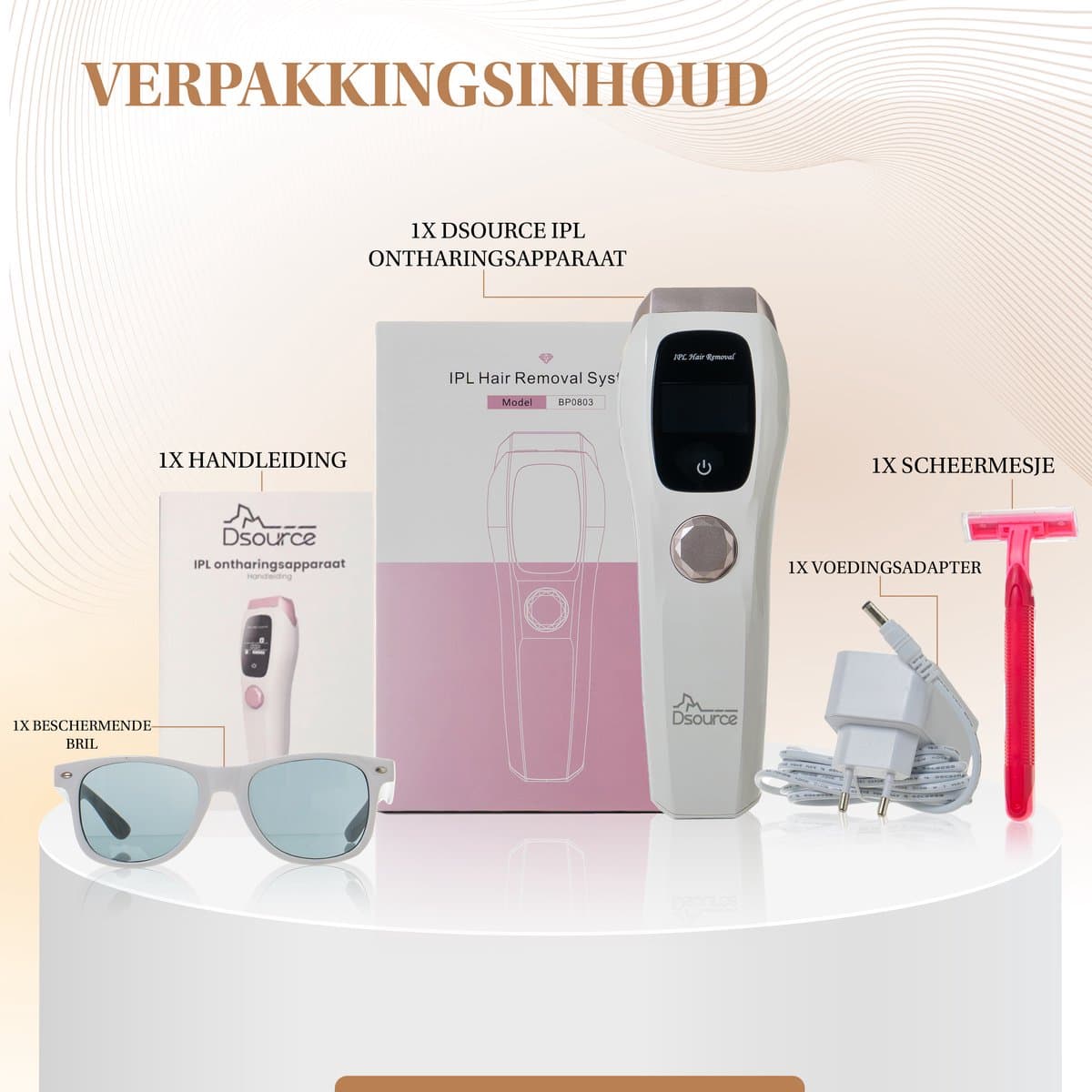 Dsource® IPL Ontharingsapparaat met 1M flitsen, 10 standen thumbnail 8