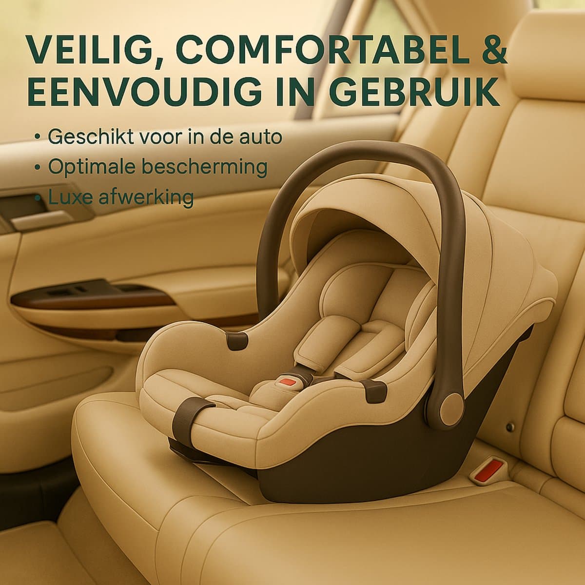 Lunola Oria 3-in-1 Kinderwagen met Autostoel - Khaki thumbnail 3