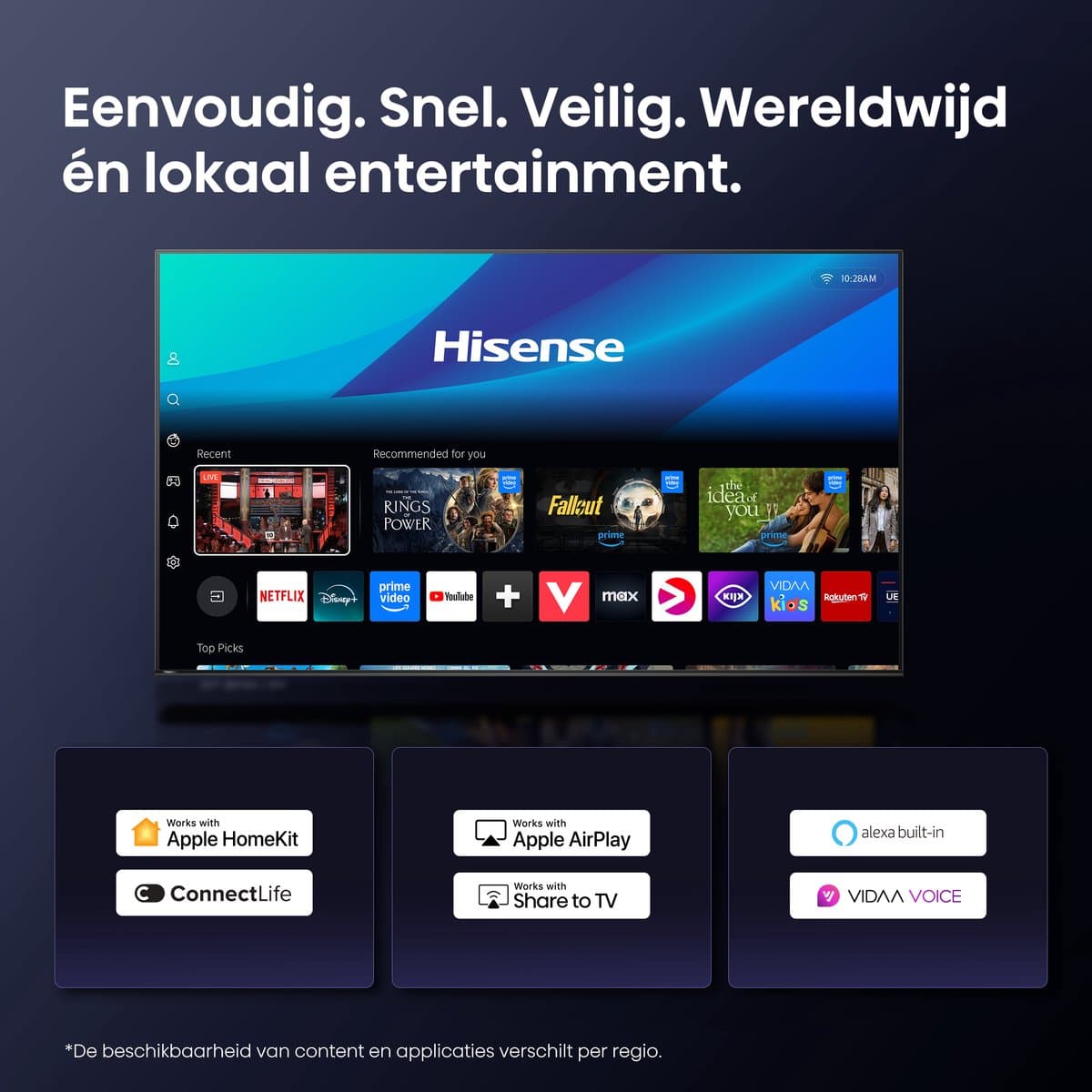 Hisense 50E7Q - 50 inch - 4K QLED - 2025 - Smart TV thumbnail 6