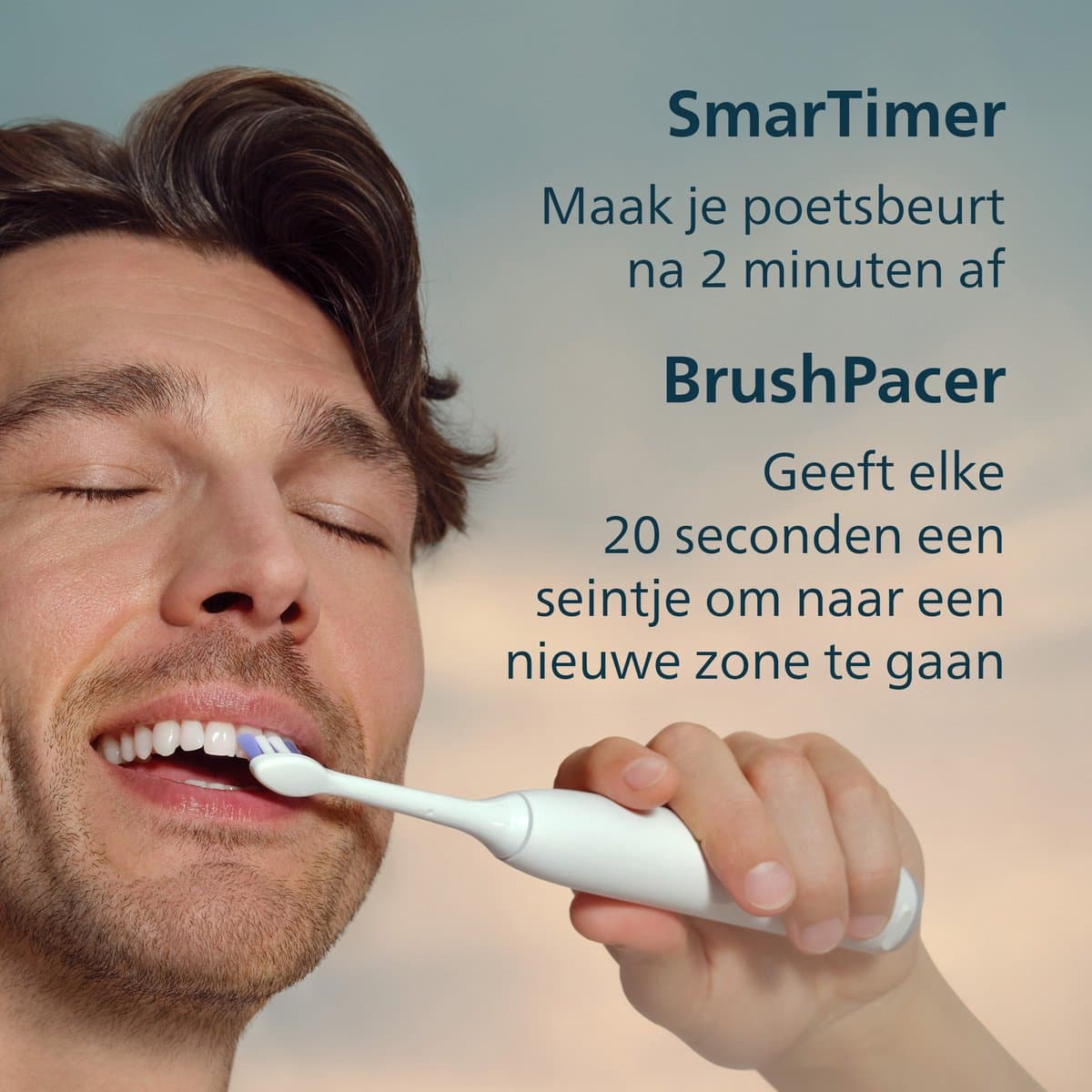 Philips Sonicare 6100 White HX7400/02 – Elektrische Tandenborstel met Reisetui - 2 Poetsstanden en Zichtbare Druksensor – Beste Getest bij Gevoelig Tandvlees en Gevoelige Tanden - Met 3 Sensitive Opzetborstels thumbnail 5
