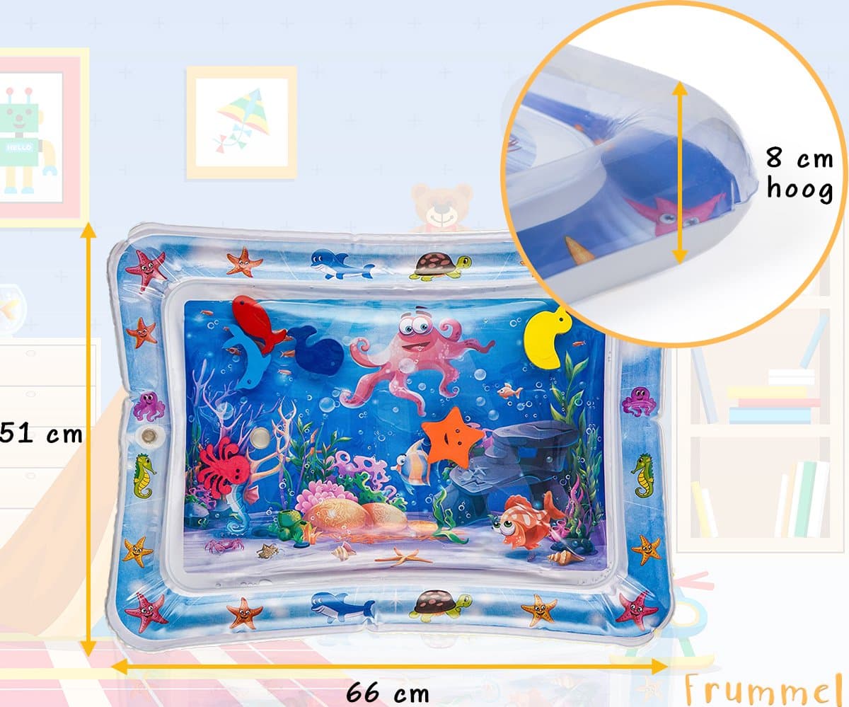 Frummel Waterspeelmat Baby – Watermat – Speelkleed – Opblaasbaar – Waterspeelgoed Baby - Kraamcadeau - Octopus thumbnail 4