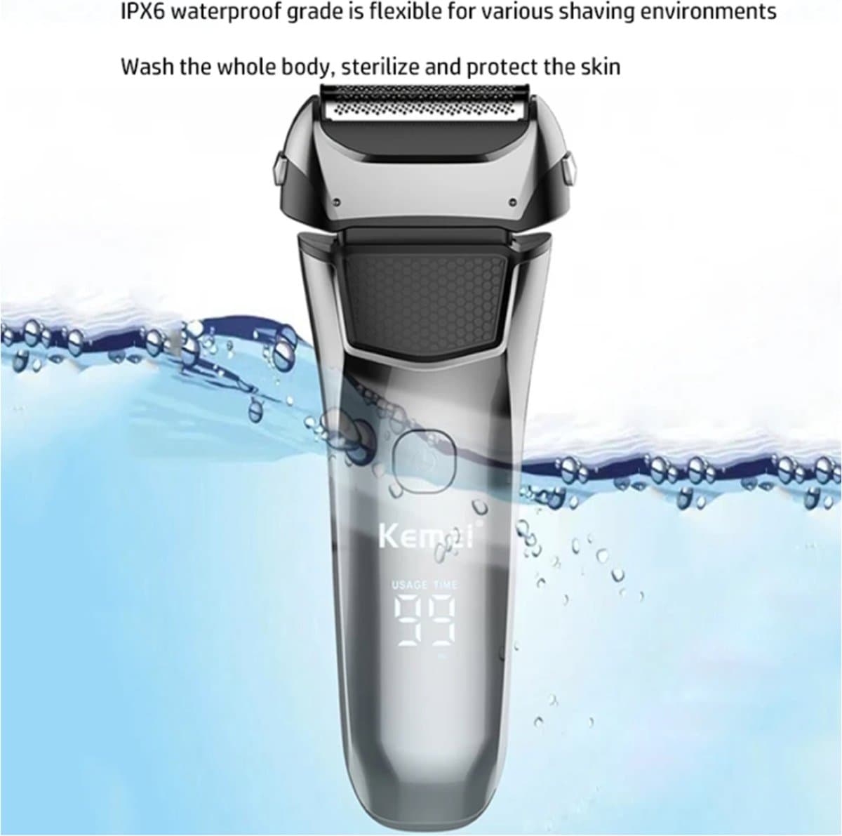 Kemei km-8512 Professionele Draadloze Tondeuse - Trimmer - Haar - Baard - Tondeuse Mannen Hoofdhaar - Haartrimmer - Hair - Tondeuse Cheveux - Trimmer Baard - Trimmerset - Tondeuses - Cadeau Voor Man - Vrouw - Mannen - Vrouwen thumbnail 4