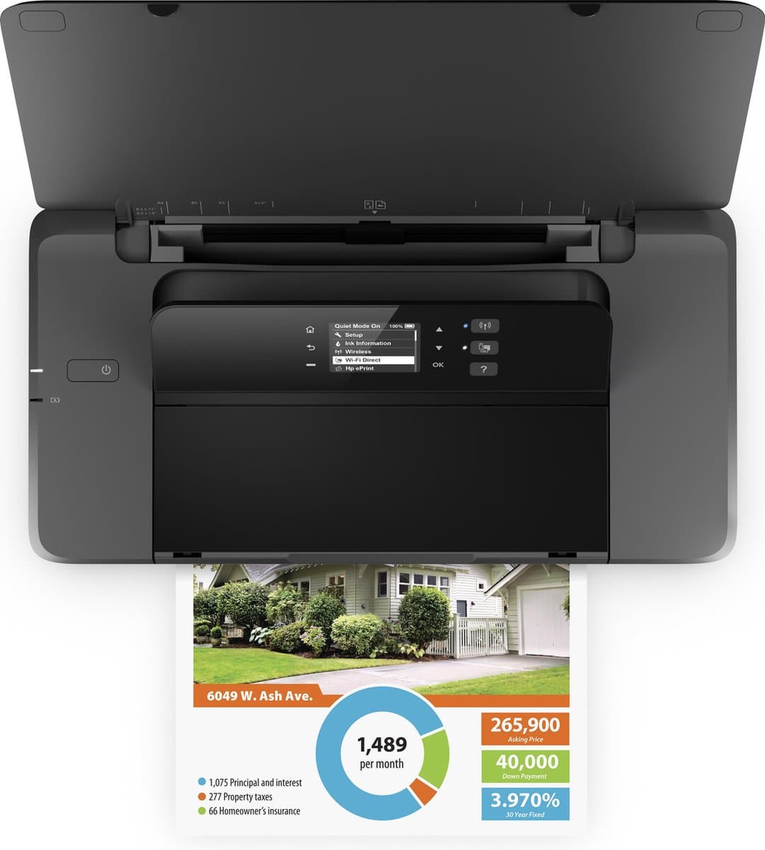 HP Officejet 200 - Draagbare Printer - Zwart thumbnail 2