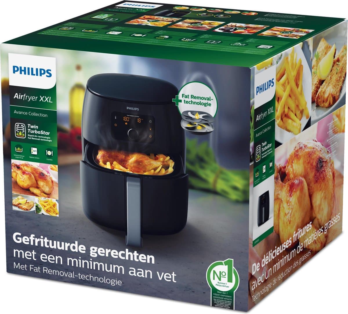 Philips Premium Series Airfryer XXL - HD9650/90 - 7.3L - Tot 6 Personen thumbnail 7