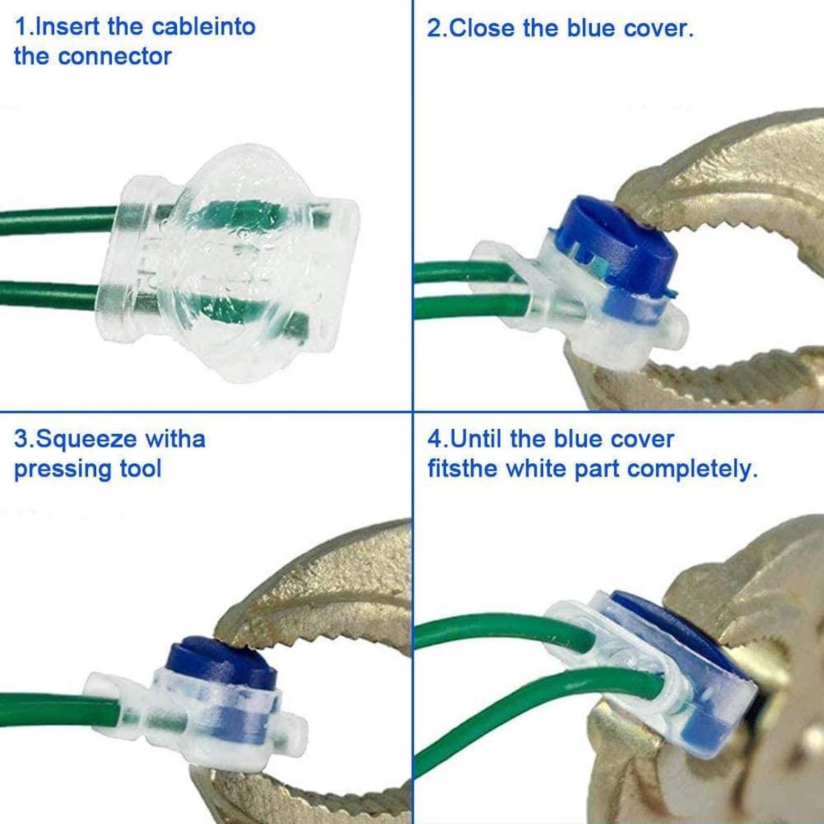 Gel connector - 10 stuks - kabelverbinder-voor Gardena Husqvarna en alle robot maaiers - begrenzingsdraad - draadverbinder voor robotmaaier thumbnail 2