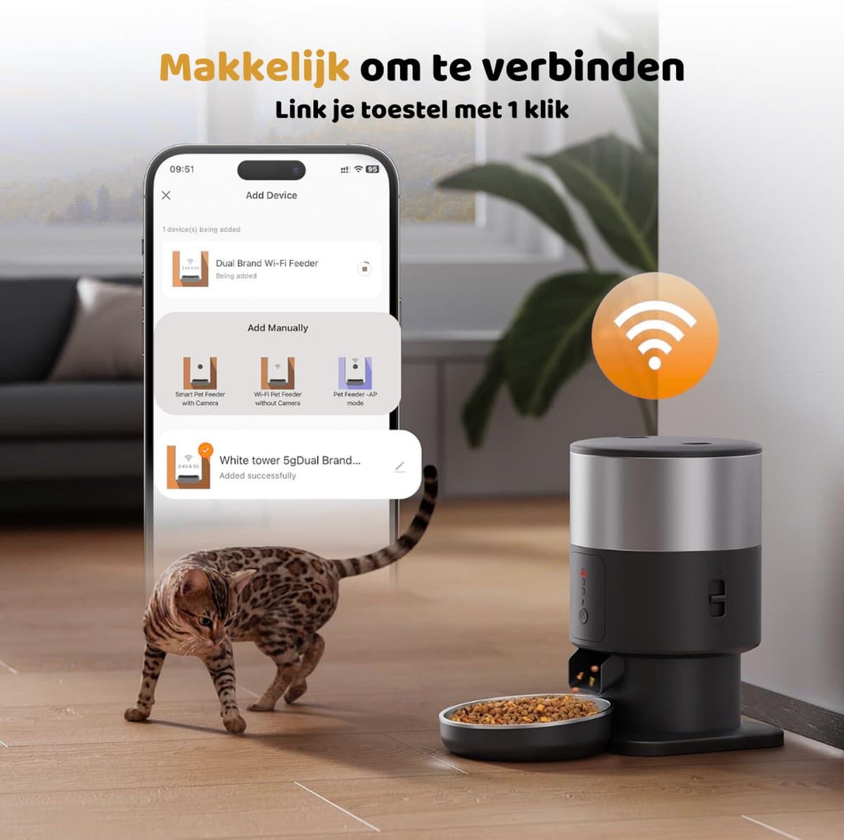 SmartPaw automatische voerbak kat - voerautomaat kat - voerautomaat dispenser - 2 L - Zwart thumbnail 5