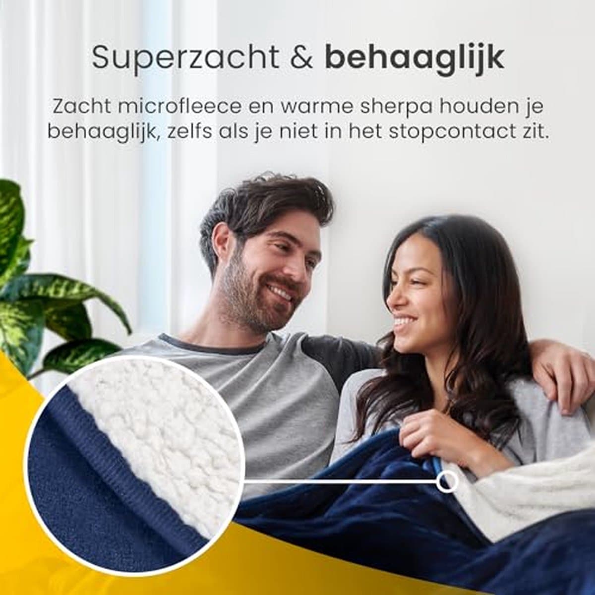 Cosi Home – Elektrische Deken – Luxe Fleece en Sherpa Wol - 180 x 130 cm - Warmtedeken met 10 Warmtestanden, 10-Uurs Timer en Oververhittingsbeveiliging – Machinewasbaar – Blauw thumbnail 7