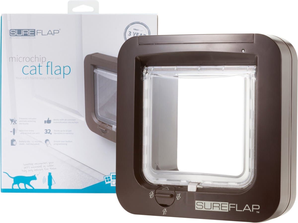 SureFlap Microchip - Kattenluik - Bruin - 12 x 14 cm thumbnail 3