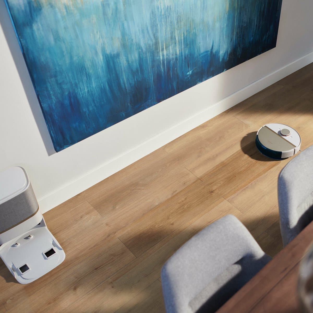 Philips HomeRun Aqua 7000 Series XU7100/02 - Robotstofzuiger met Dweilfunctie - Incl. Laadstation - Wit / Goud - App Connected thumbnail 3