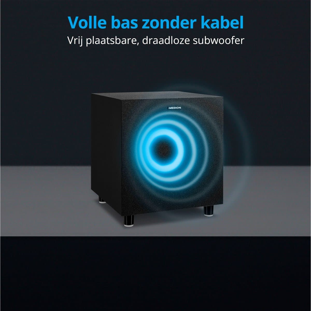 MEDION P64150 2in1 Convertible Bluetooth TV soundbar met draadloze subwoofer (2.1 soundbar, 2 x 30 watt, 60 watt subwoofer, wandmodel, HDMI ARC met ECC, AUX, optische ingang) thumbnail 7