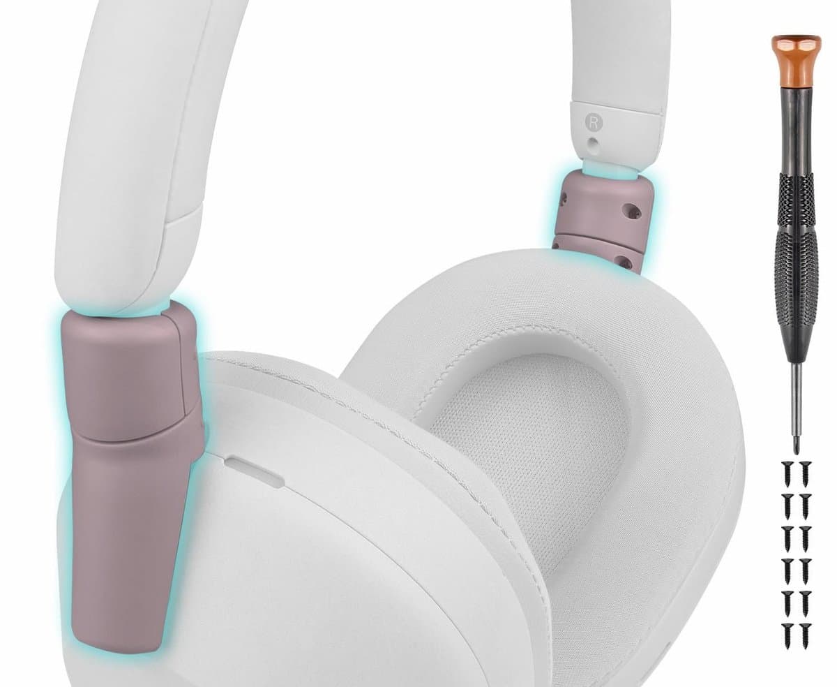 Dailygoods - SOULWIT Gebroken scharnier reparatie onderdeel voor Sony WH-1000XM5 (WH1000XM5), versterkte beschermende verbindingsstukken voor XM5 hoofdband headband, opvouwbare zijklep om breuk repareren voorkomen
