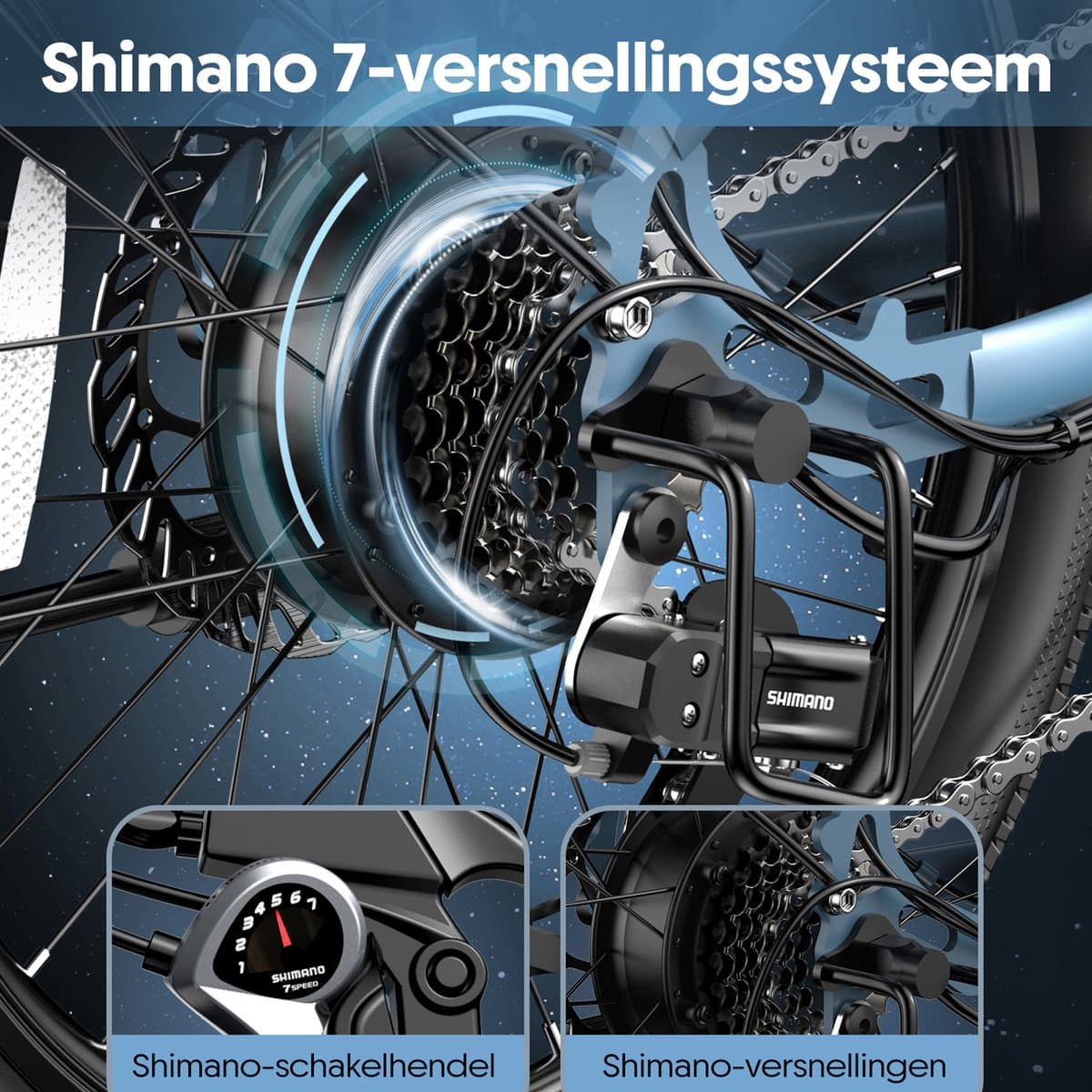 Fafrees F20 Light Elektrische Vouwfiets - 20 Inch City E-bike - 36V 20Ah Batterij - Tot 100km Bereik - Shimano 7-Versnellingen - Schijfremmen - Opvouwbaar - werkverkeer thumbnail 4