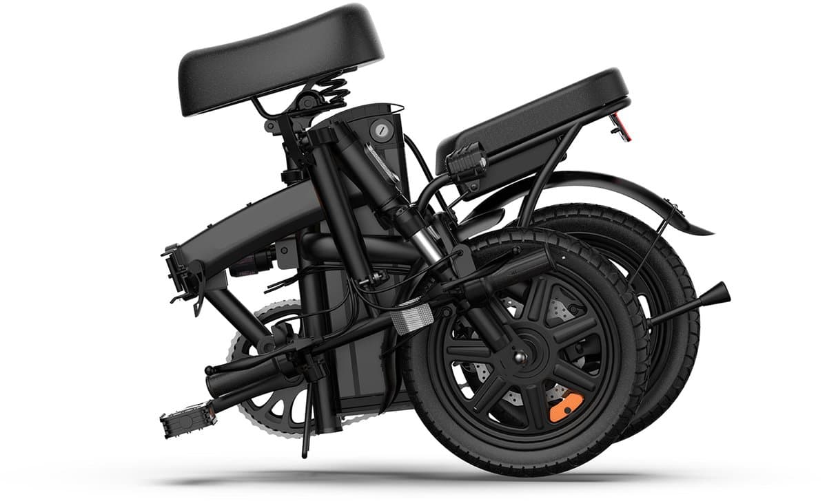 Qekud F1L Elektrische Vouwfiets - 14" E-Bike met Dubbele Vering - 250W Motor - 48V 7.5Ah Uitneembare Accu - Schijfremmen - Comfortabele Stadsfiets thumbnail 2