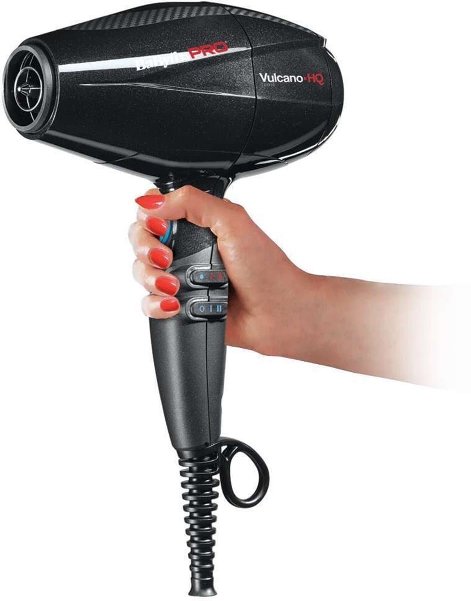 BaBylissPRO Vulcano-HQ Föhn BAB6980IE - 2400W AC motor - Ionische functie - 166 km/h - 2 blaasmonden - Professionele haardroger thumbnail 2