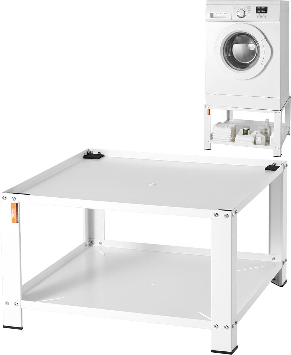 VEVOR Kledingdroger met Opbergvak, 28" x 28" x 16" Wasmachine Droger Standplatform, Universele Pasvorm, 500 lb Capaciteit, Multifunctionele Stalen Basis voor Wasmachine
