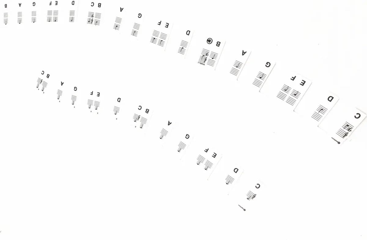 Verwijderbare piano-/keyboardnotenstickers, 61 toetsen, siliconen thumbnail 7