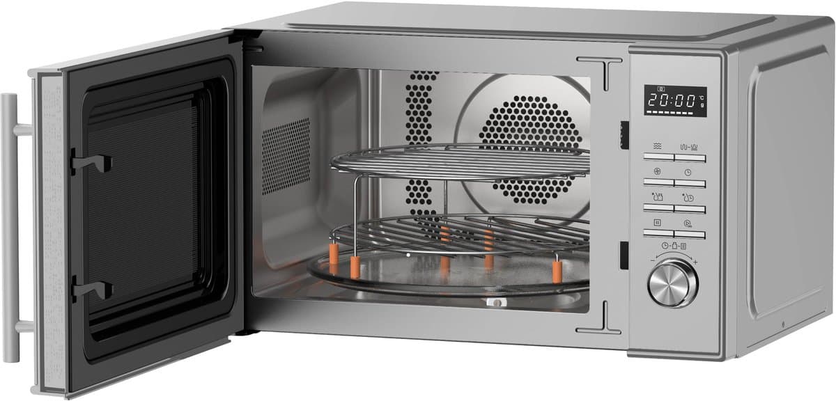 Inventum MN237CS Combimagnetron - 23L - 900W - Hetelucht- en grillfunctie - 10 kookprogramma's - 4 combistanden - Ontdooifunctie - Kinderslot - Zilver thumbnail 2