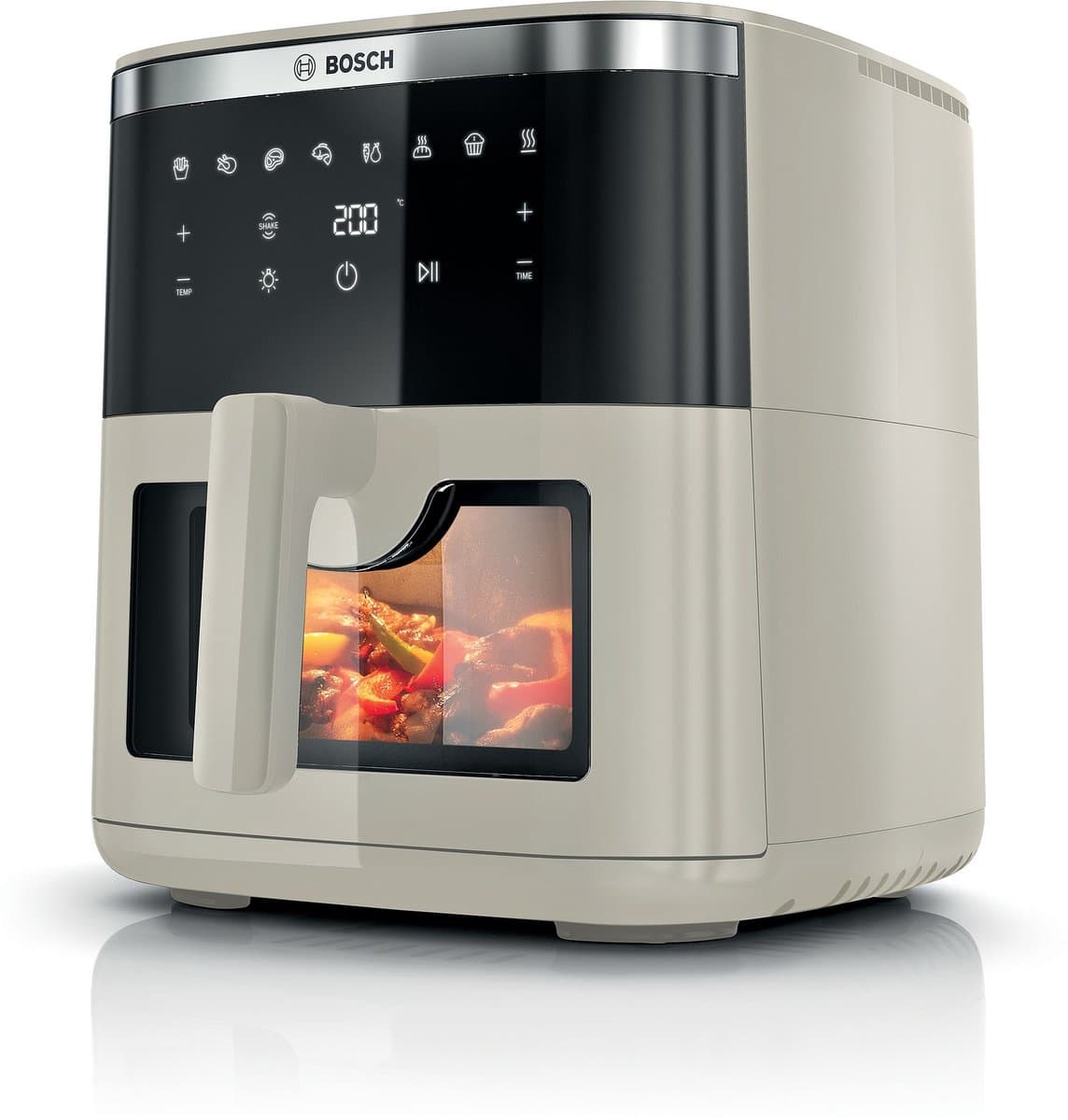 Bosch MAF671C0 Airfryer XXL - Serie 6 - 7,2L - Shake alarm - Kijkvenster - Warmhoudfunctie - 7 programma's - Tot 5 personen - Dark Cream - afbeelding 1