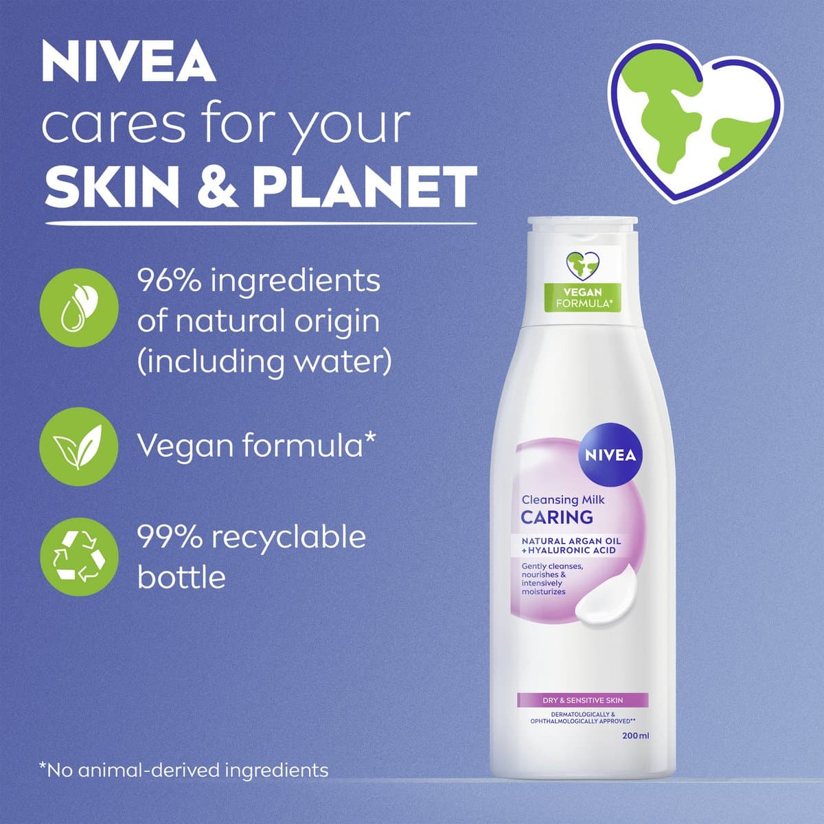 NIVEA Verzorgende reinigingsmelk - Droge en Gevoelige huid - Make-up Remover - Gezichtsreiniger - 200 ml thumbnail 3