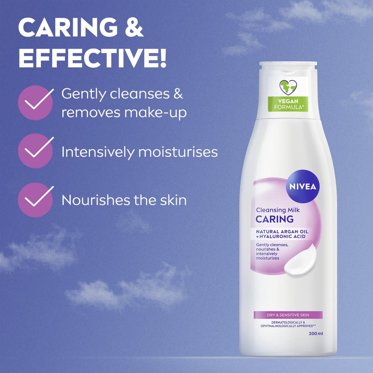 NIVEA Verzorgende reinigingsmelk - Droge en Gevoelige huid - Make-up Remover - Gezichtsreiniger - 200 ml thumbnail 4
