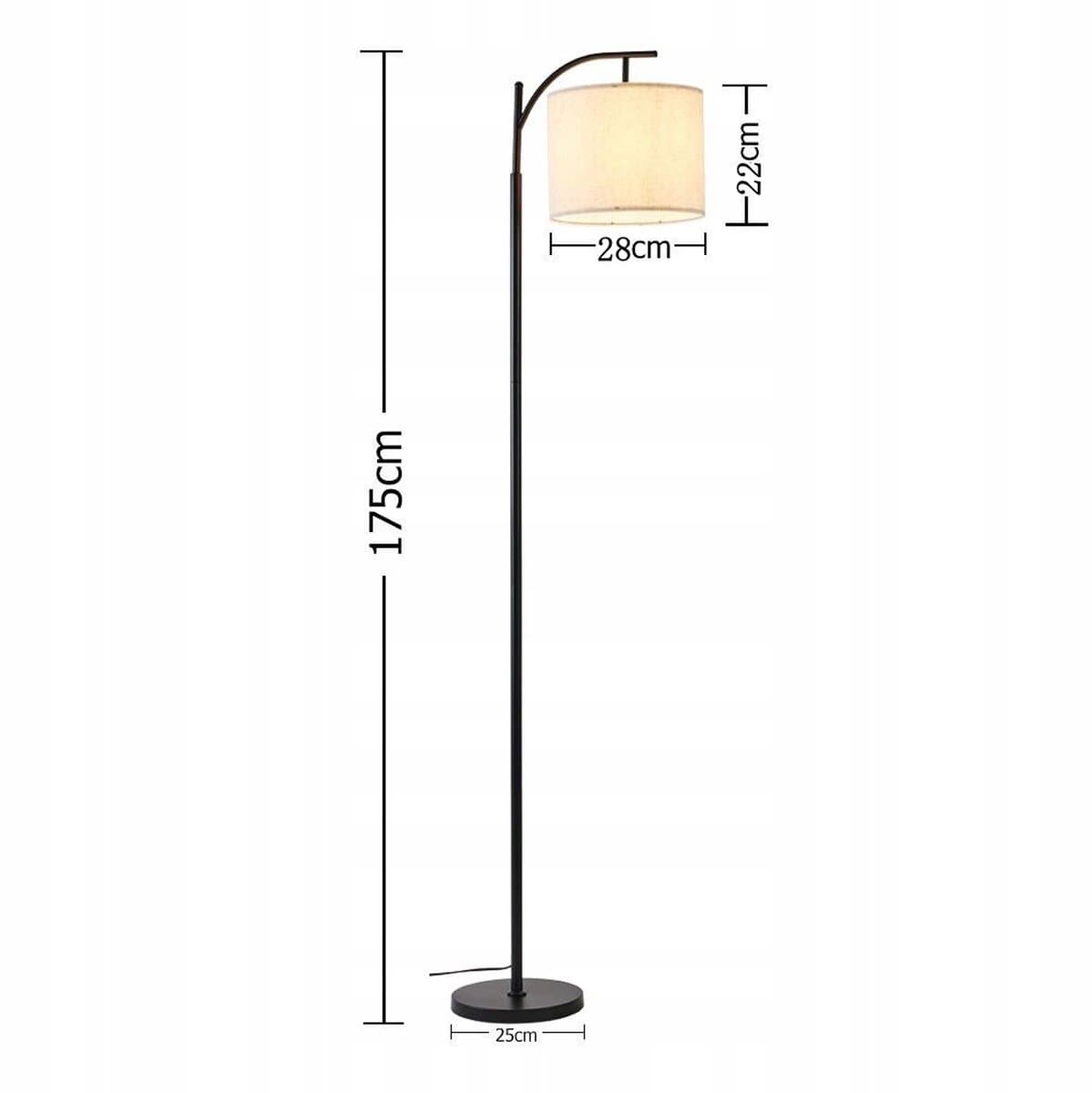Vloerlamp - Staande Lamp - 175cm Metalen Frame - Met Drie Lichtstanden & Voetschakelaar - Zachte Stof Kap - Voor Sfeerverlichting in Woonkamer & Slaapkamer thumbnail 7