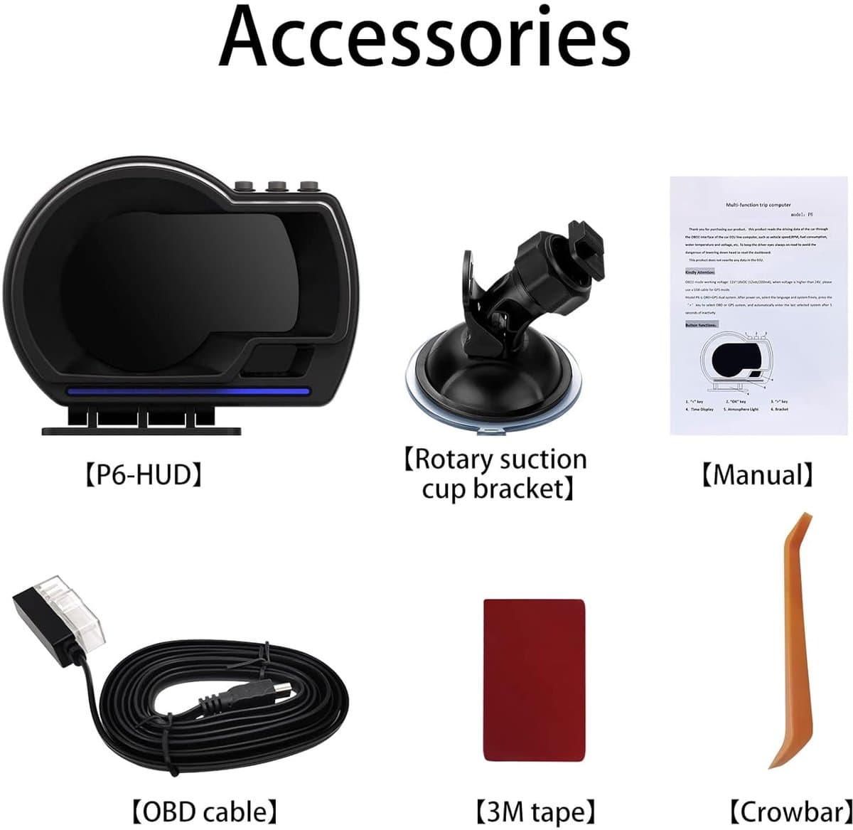 WiiYii Head Up Display P6 - OBD2/GPS - Universeel thumbnail 8