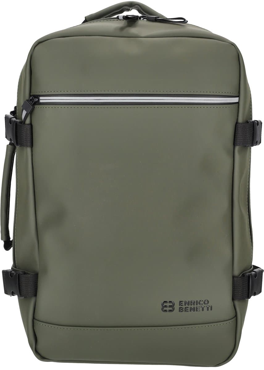 Enrico Benetti Underseater rugzak - Waterproof Cabin Rugzak - Onder de stoel bagage – Ryanair Reistas – 15 inch laptop handbagage – Cabin rugzak 25x20x40cm – 20L - 56010 – Olijfgroen thumbnail 2