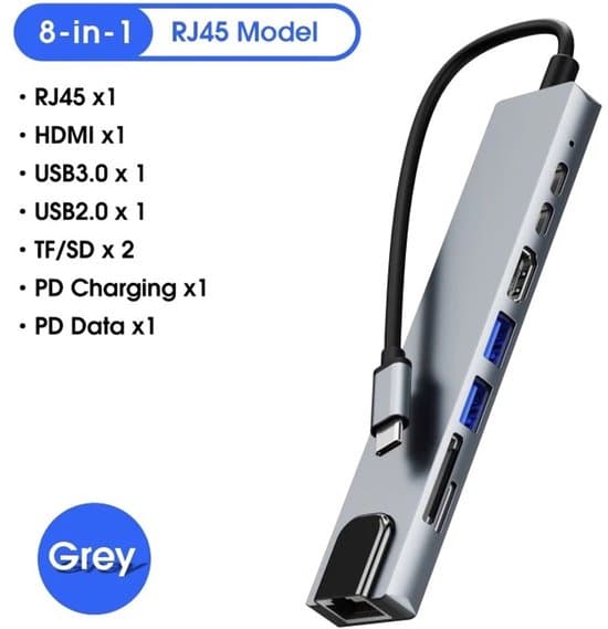 RGG 8-in-1 USB-C-hub thumbnail 7