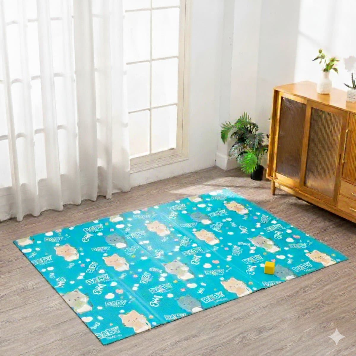 Mogi Products-Speelkleed - Dubbel zijdig-Speelmat Baby -Opvouwbare Baby Speelmat - incl. opbergtas -200x150x1,5 cm thumbnail 5