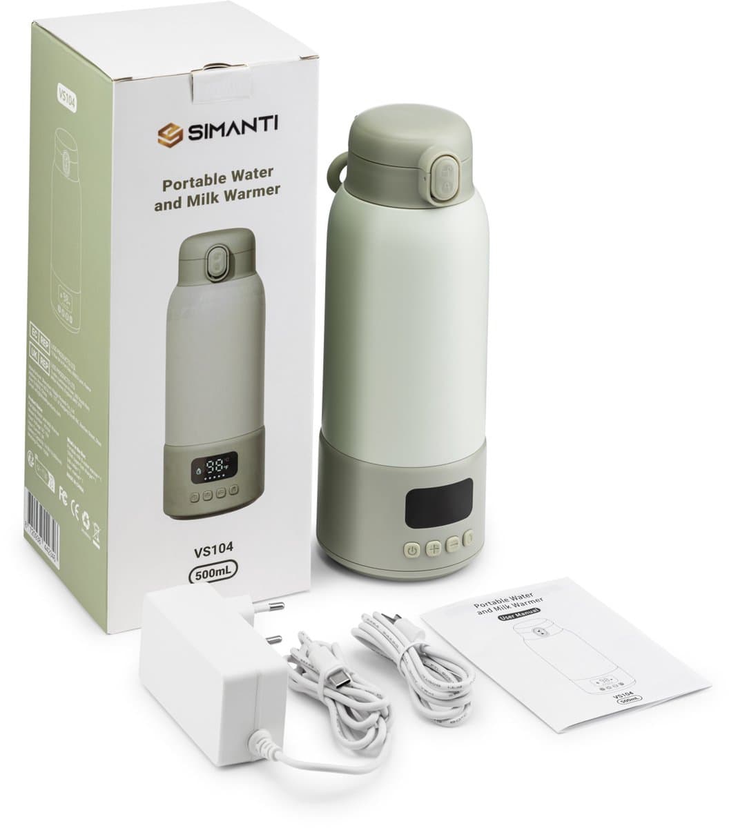 Flessenwarmer voor onderweg - Draadloos - 16.000 mAH - Temperatuur regelaar thumbnail 6