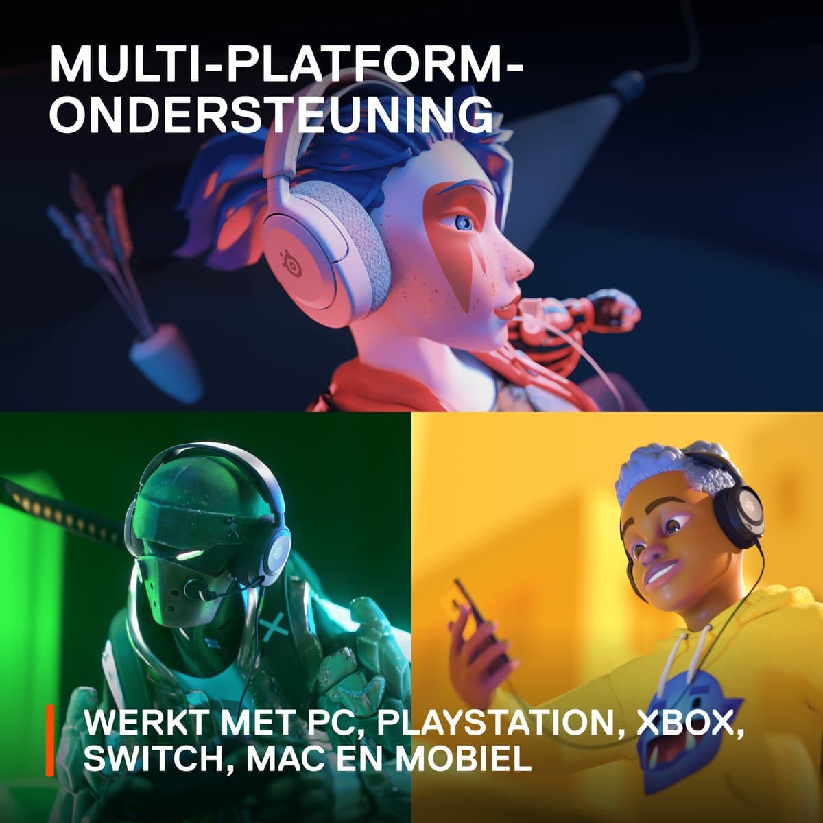 SteelSeries Arctis Nova 1 wit - bedraad en licht thumbnail 3