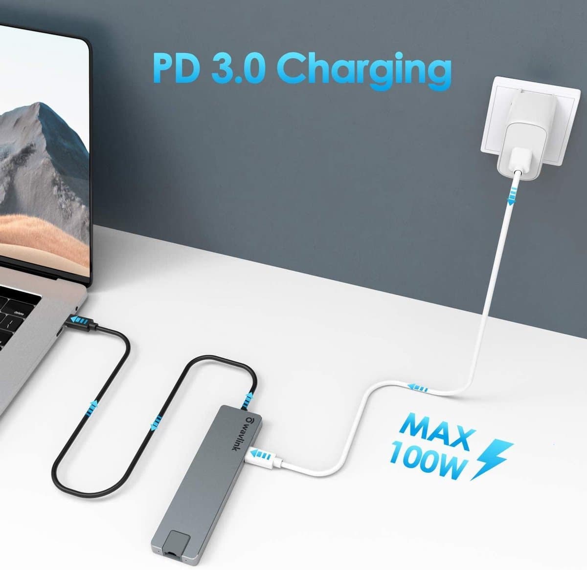 Wavlink USB-C 4K Mini Docking Station - HDMI - SD/TF kaart lezer - USB 3.0 - Ethernet poort - Multifunctioneel - Reis - USB HUB - Docking - Windows - Mac OS X thumbnail 7