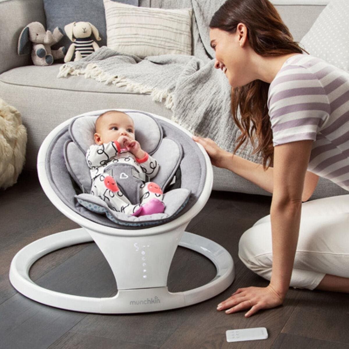 Munchkin swing - baby wipstoel elektrisch lichtgewicht bluetooth - schommelstoel thumbnail 3