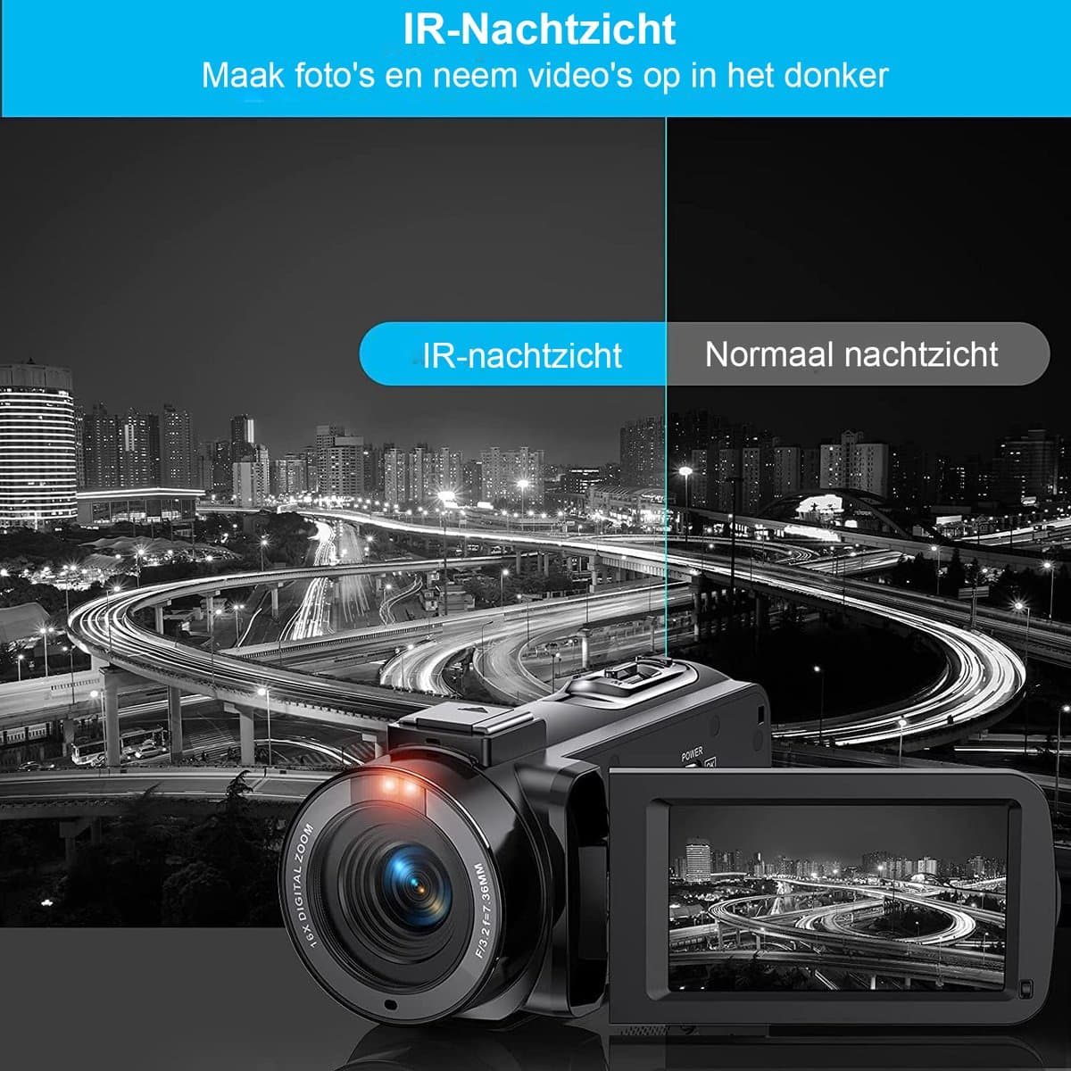 Digitale Camcorder voor Beginners - Full HD Videocamera voor YouTube en Vlogging - Inclusief Extra Batterijen - Handheld Video Recorder met Beeldstabilisatie - 3 Inch LCD Scherm - Draagbaar en Gebruiksvriendelijk thumbnail 4