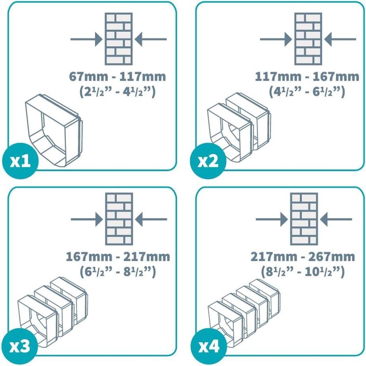 Microchip Tunnel Extension for Cat Flap - Fits SureFlap - Cat Flap Connect - DualScan Microchip Cat Flap - Wall Installation Accessory White thumbnail 4