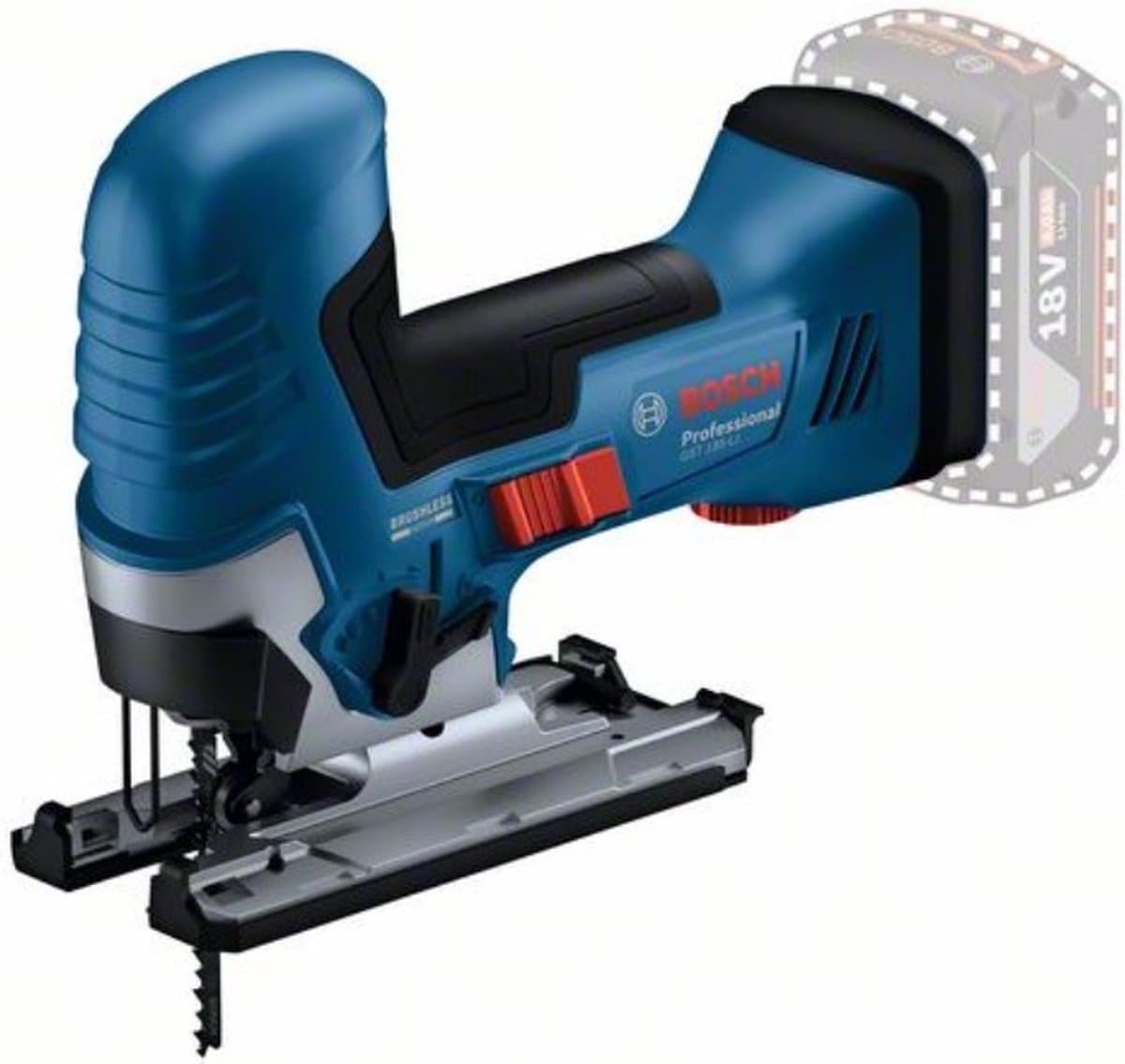 Bosch GST 18V-125 S: borstelloze accu-decoupeerzaag met SDS