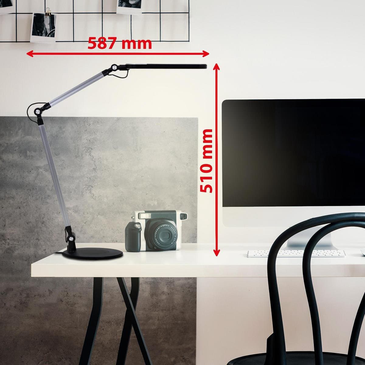 BRILONER Swan - LED Bureaulamp - dimbaar - met CCT - tafellamp - verstelbaar - leeslamp - zwart thumbnail 7